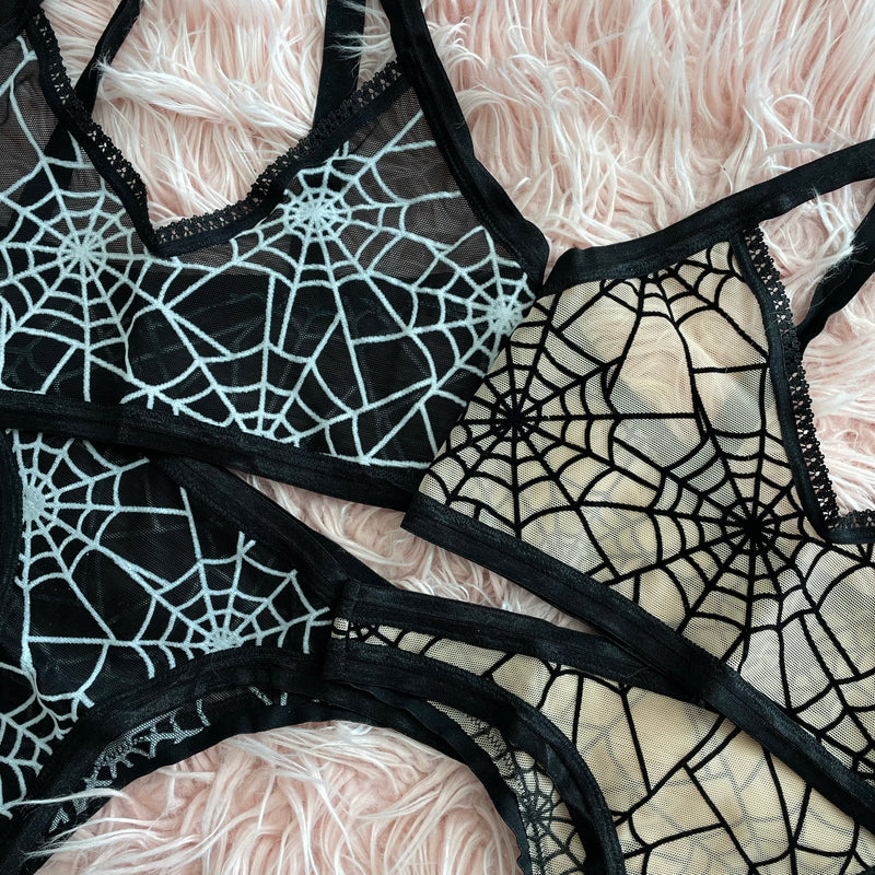 Nude Spiderweb Bralette